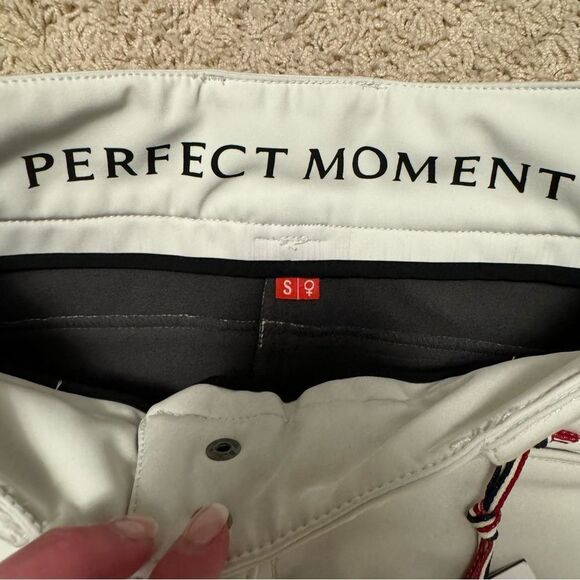 Perfect Moment Aurora Flare Ski Pants Cream White Rainbow Waterproof Small - Picture 3 of 7